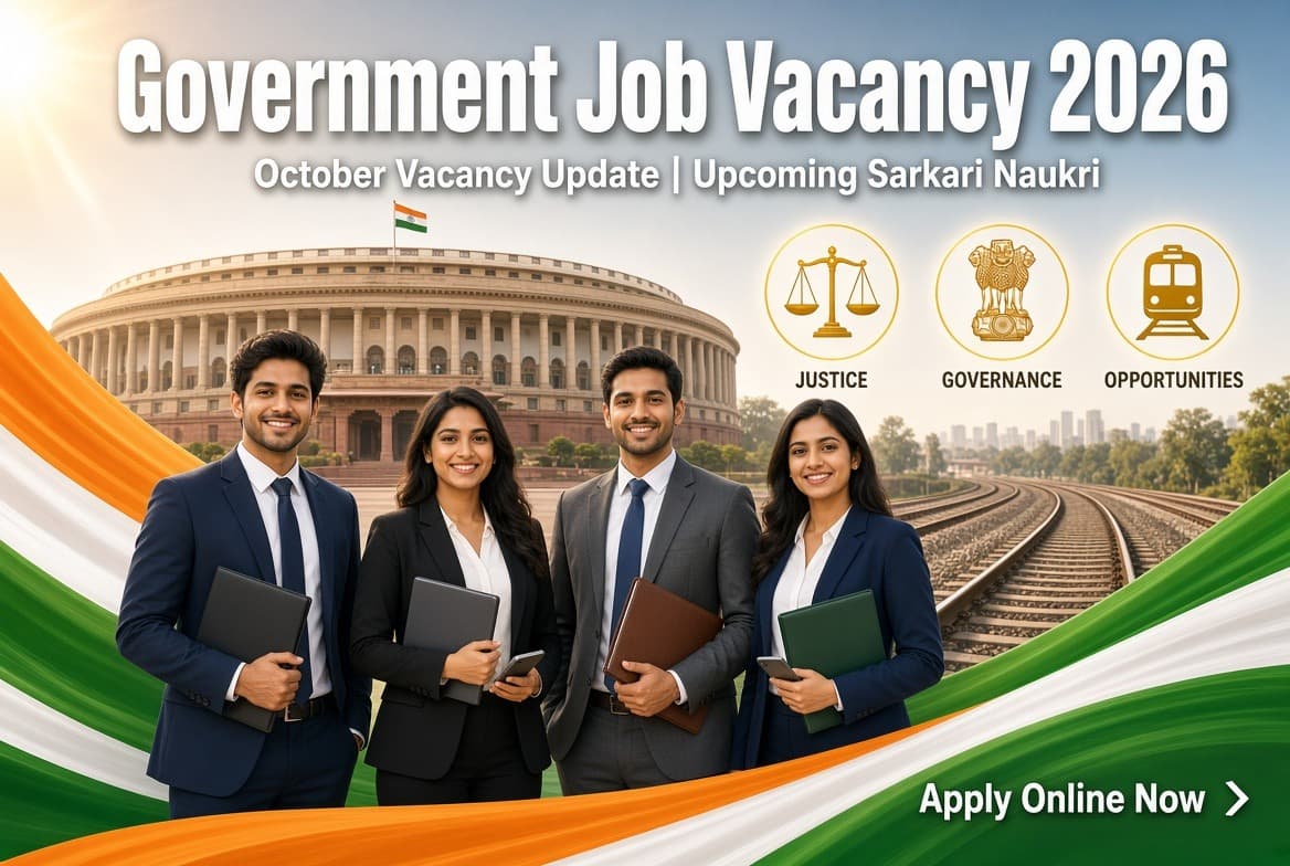 Government job vacancy 2026 October update for upcoming sarkari naukri