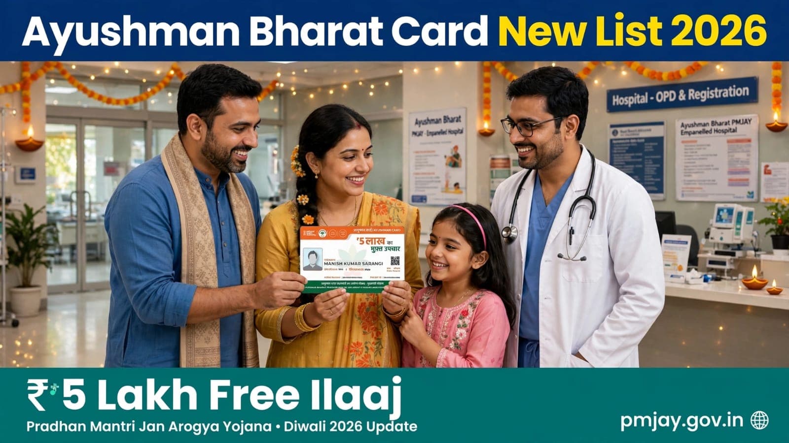 Ayushman Bharat Card New List 2026 Rs 5 lakh free treatment family