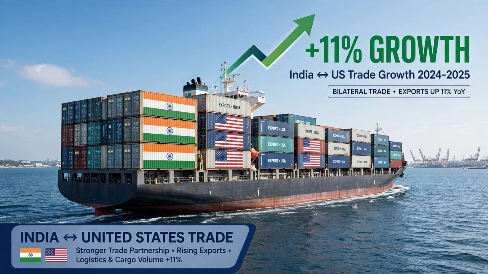 India US Trade Growth 11 Percent Ship