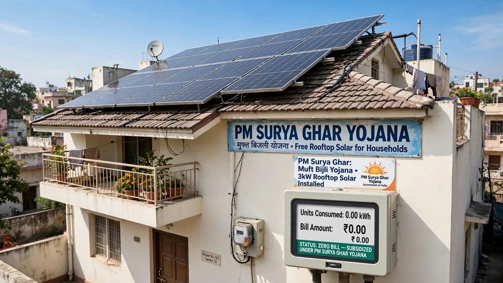PM Surya Ghar Yojana Rooftop Solar House