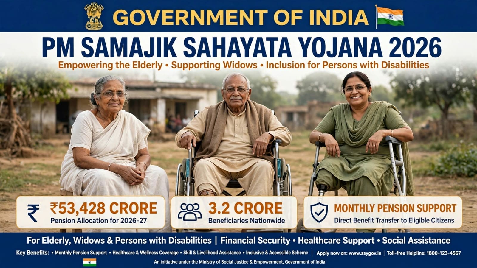 PM Samajik Sahayata Yojana 2026 Pension